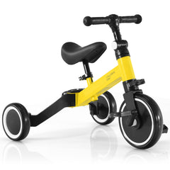 Convertible Balance Bike Kids Trike with Detachable Pedal for 1-4 Years Old Kids-Yellow