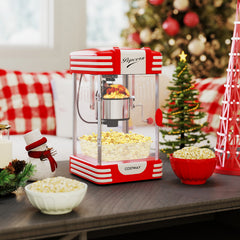 Theater Style Popcorn Machine with Stainless Steel Kettle-Red