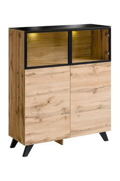 Thin Living Room Set in Wotan Oak