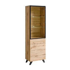 Thin Tall Display Cabinet 60cm