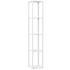 HOMCOM Floor Lamp with Shelves and 3 Brightness Levels - White