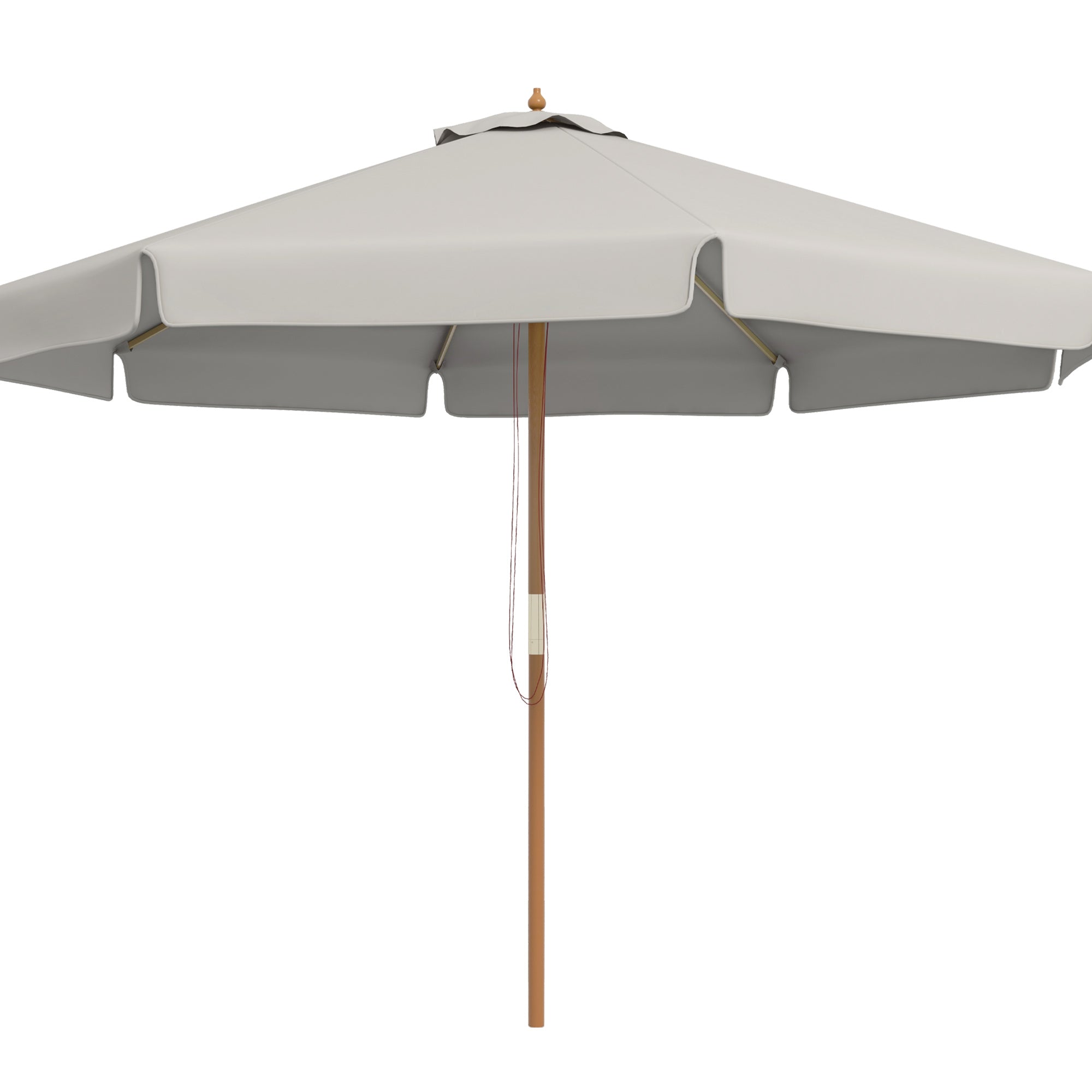 Outsunny 3.3m Elegant Wooden Parasol - Grey