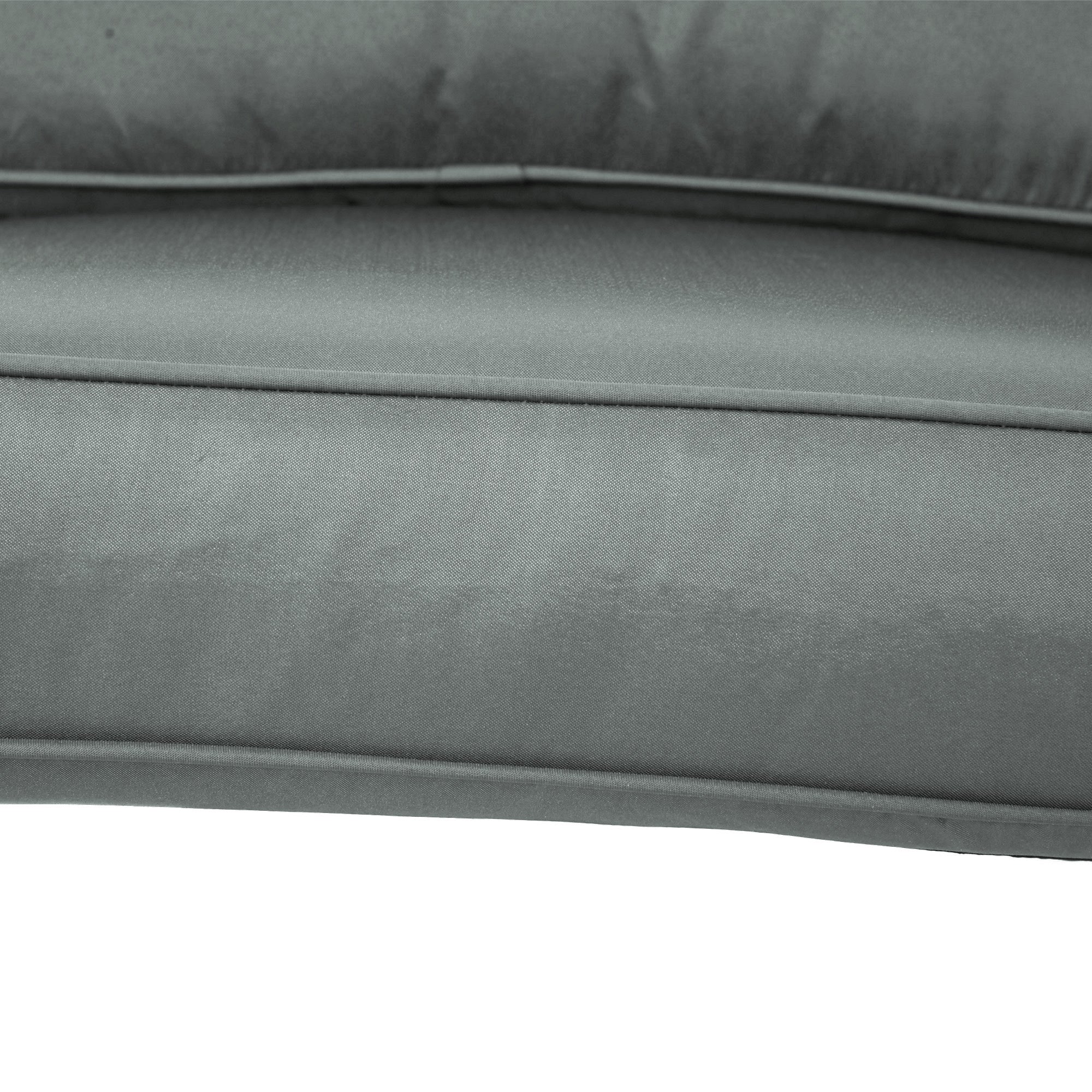 Outsunny 2 Seater Back and Seat Cushion Pillows Replacement, Patio Chair Cushions Set for Indoor Outdoor, Charcoal Grey