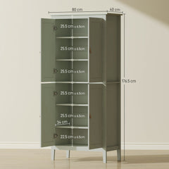 HOMCOM Tall Pantry Cupboard with Motion Sensor LED Light - Green - product image 3