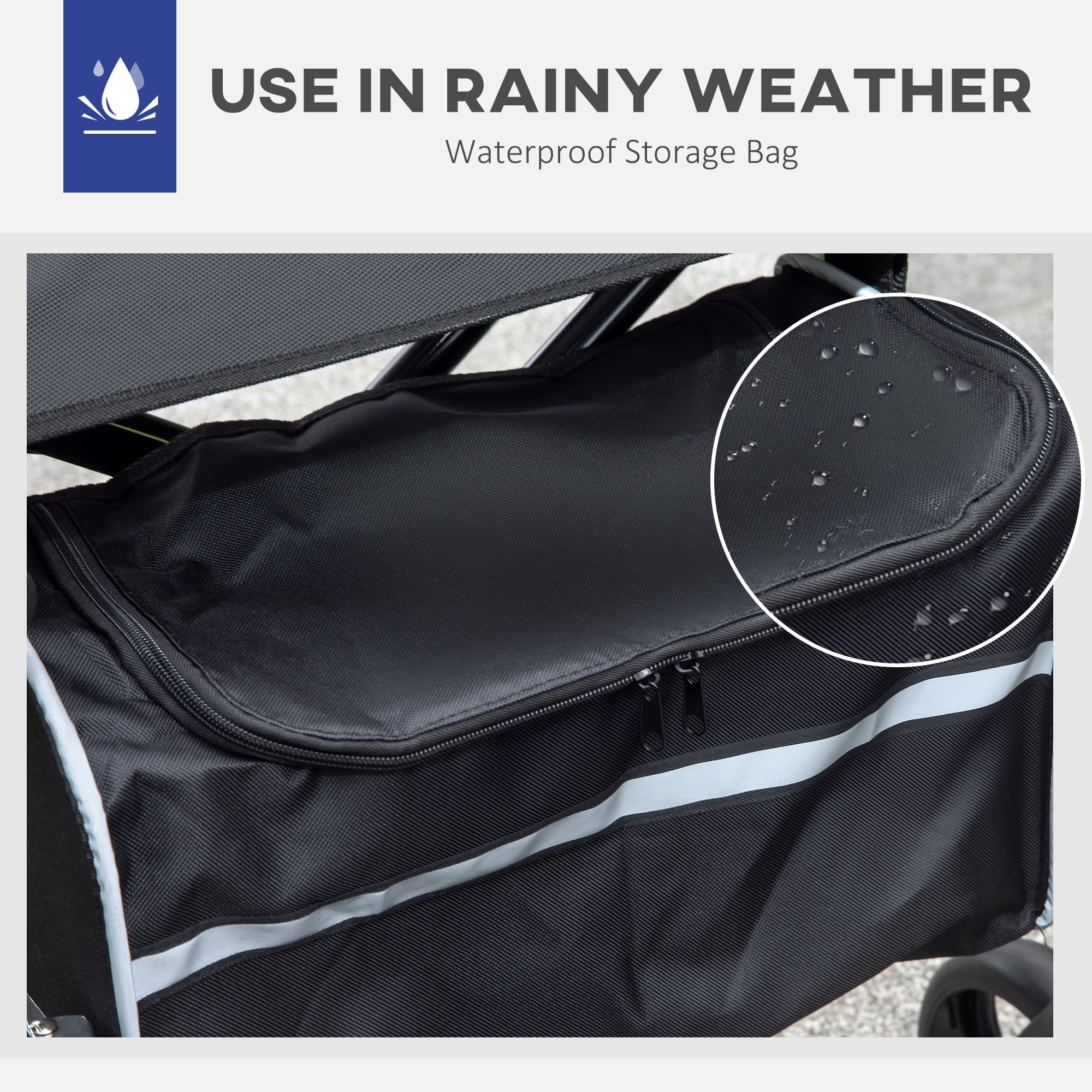 HOMCOM 2 in 1 Wheelchair Transport Chair & Folding Rollator Walker with Seat, Backrest, Footrest, Lightweight Walking Frame with Bag, Adjustable Height, 4 Wheeled Walker for Seniors, Pearl Blue