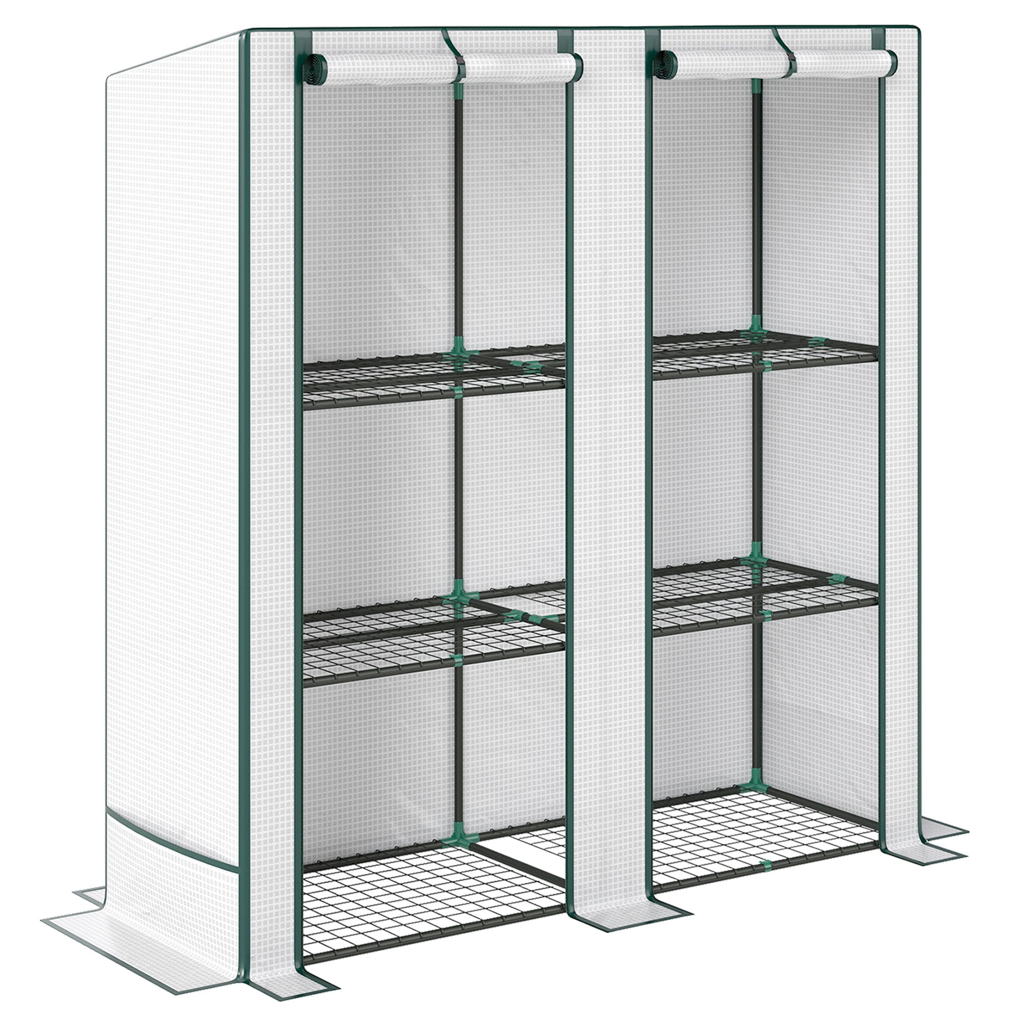 Outsunny Three-Tier Mini Greenhouse - White