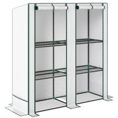 Outsunny Three-Tier Mini Greenhouse - White