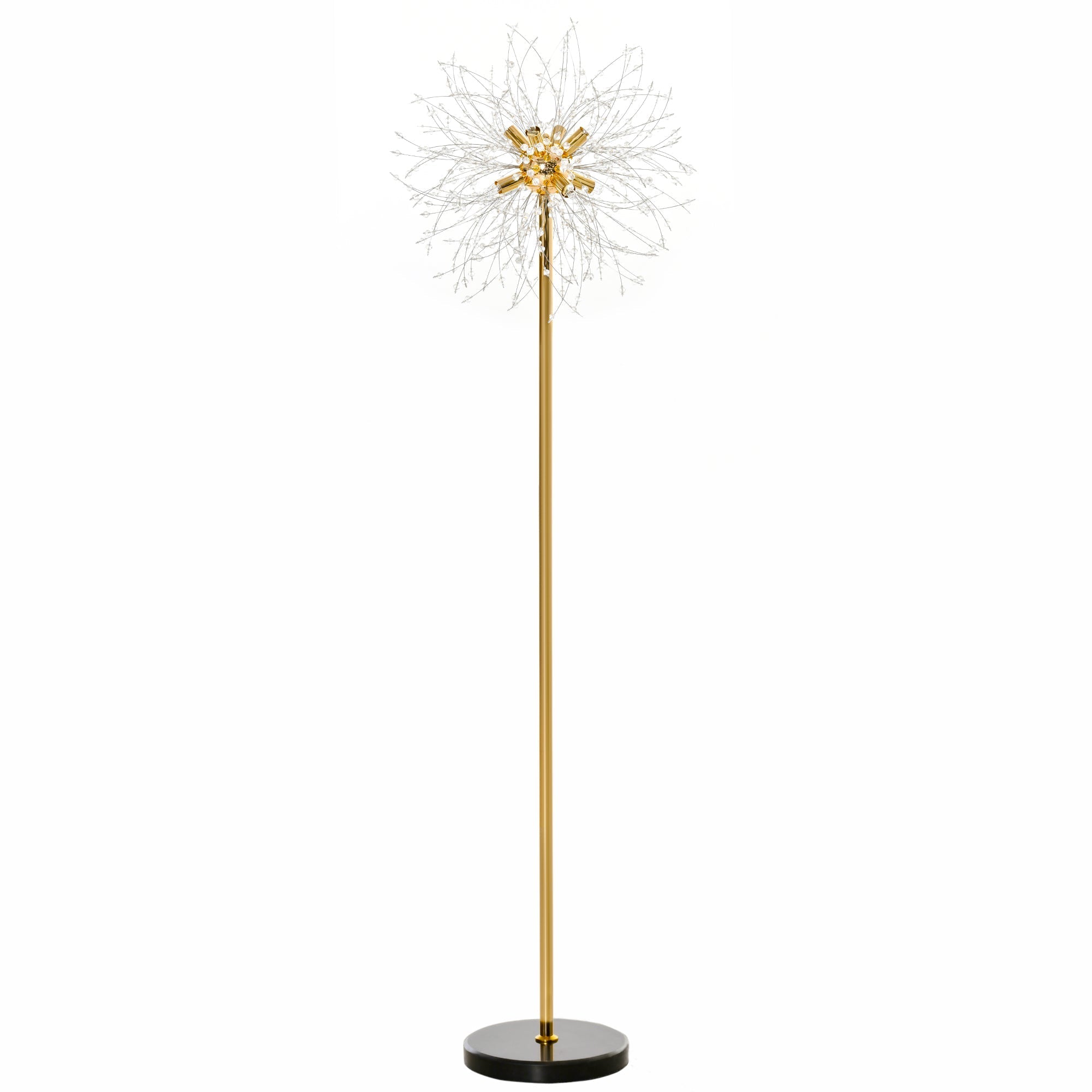 HOMCOM 160cm Dandelion-Crystallite Floor Lamp, with Foot Switch