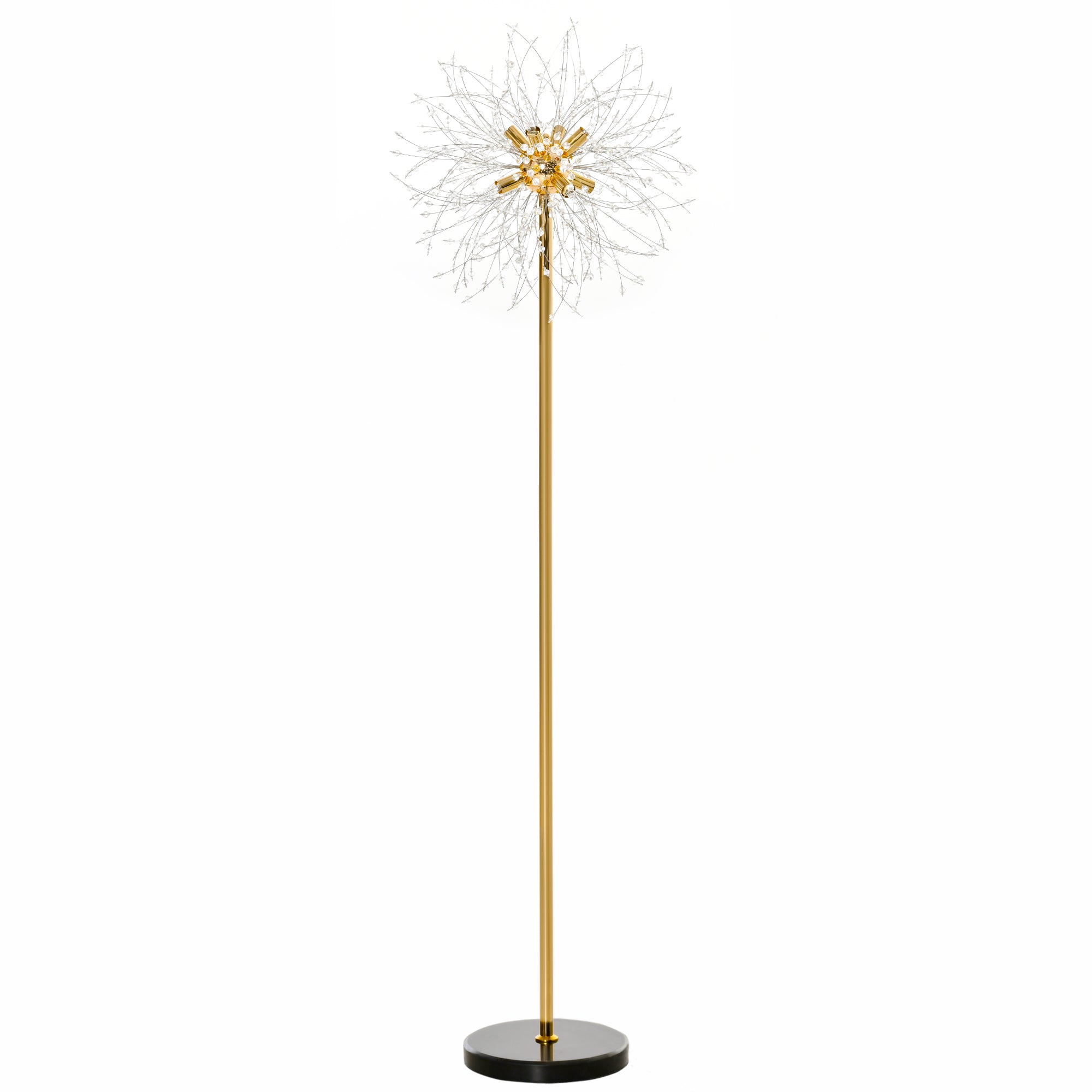 HOMCOM 160cm Dandelion-Crystallite Floor Lamp, with Foot Switch