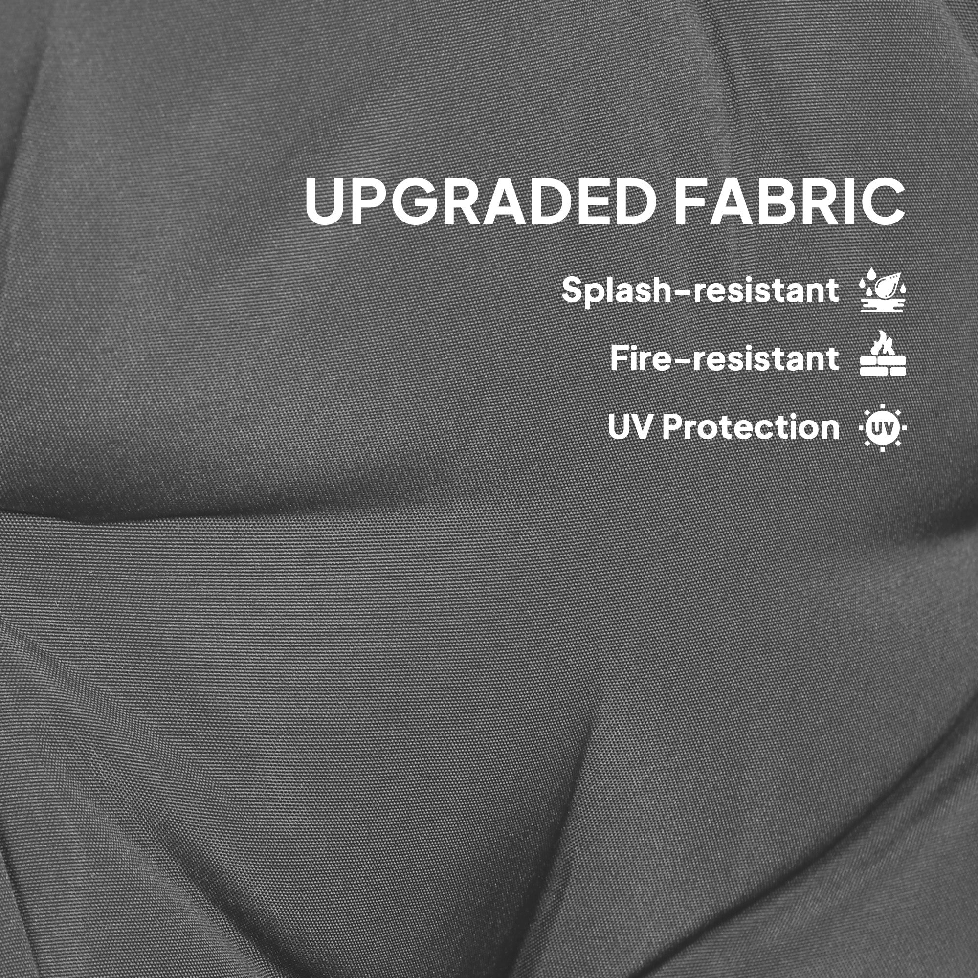 Outsunny Set of Two 60cm Outdoor Cushions - Dark Grey