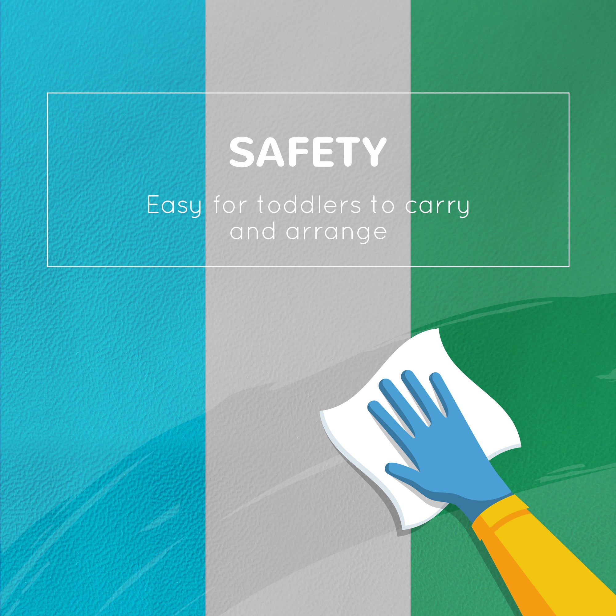 HOMCOM 5 Piece Kids Soft Play Set, Climb and Crawl Activity Toys Set for Baby Toddler, Soft Foam Blocks Indoor Play Equipment Learning Toys Blue