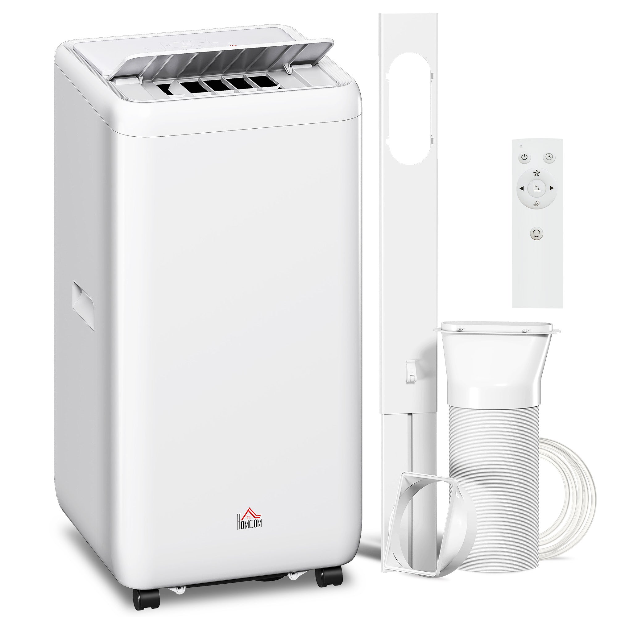 HOMCOM 12,000 BTU 5-in-1 Mobile Air Conditioner, 35mÂ² Radius - White