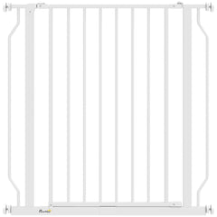 PawHut Extra Wide Dog Gate, with Door Pressure, for Doorways, Hallways, Staircases - White