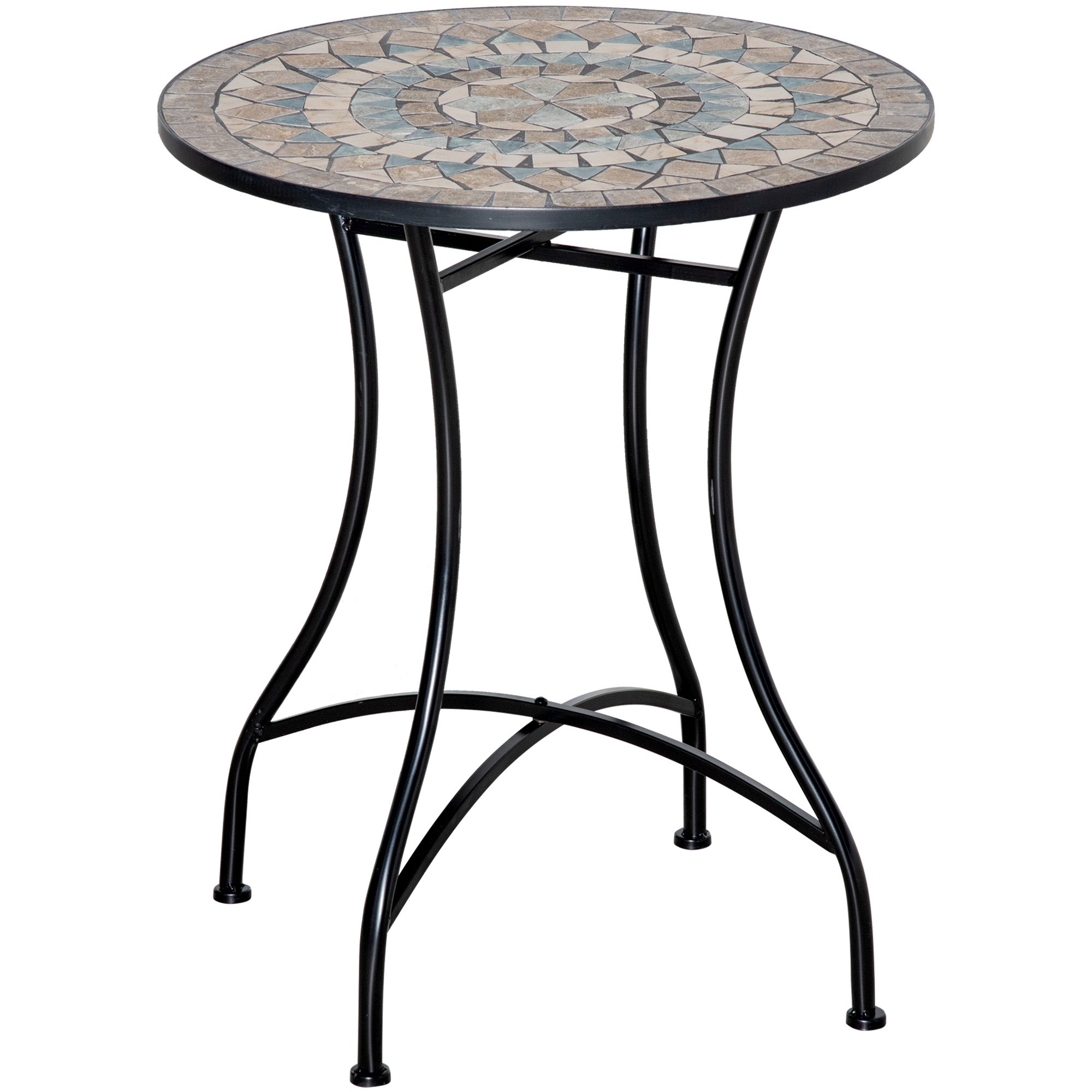 Outsunny 60cm Mosaic Outdoor Patio Table - Green