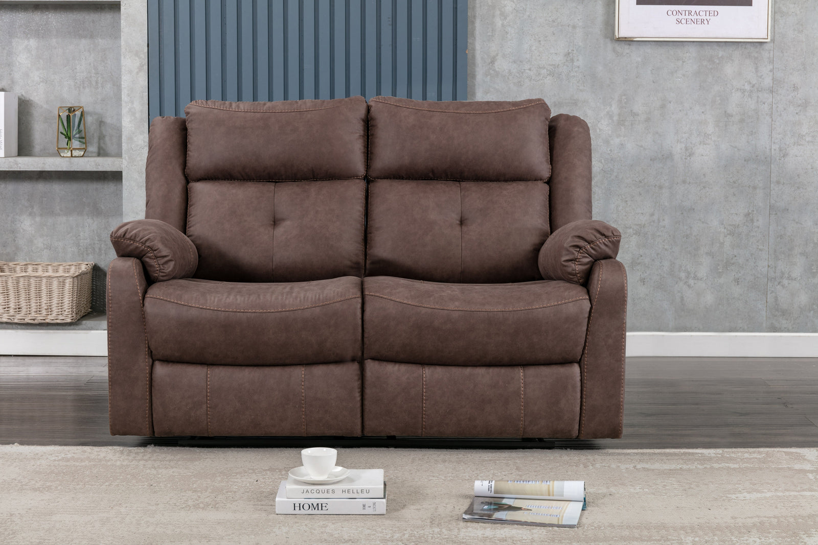 Cavsey 2 Seater Sofa Chestnut Brown (Recliner)