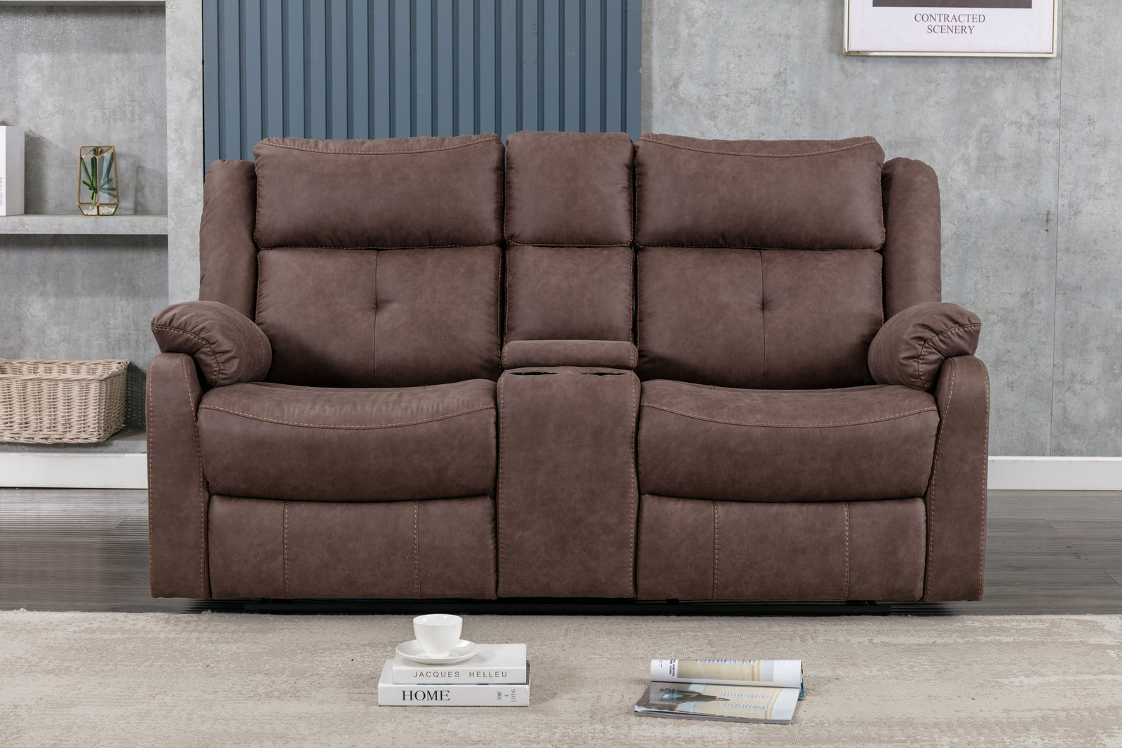 Cavsey 2 Seater Sofa Chestnut Brown (Recliner)