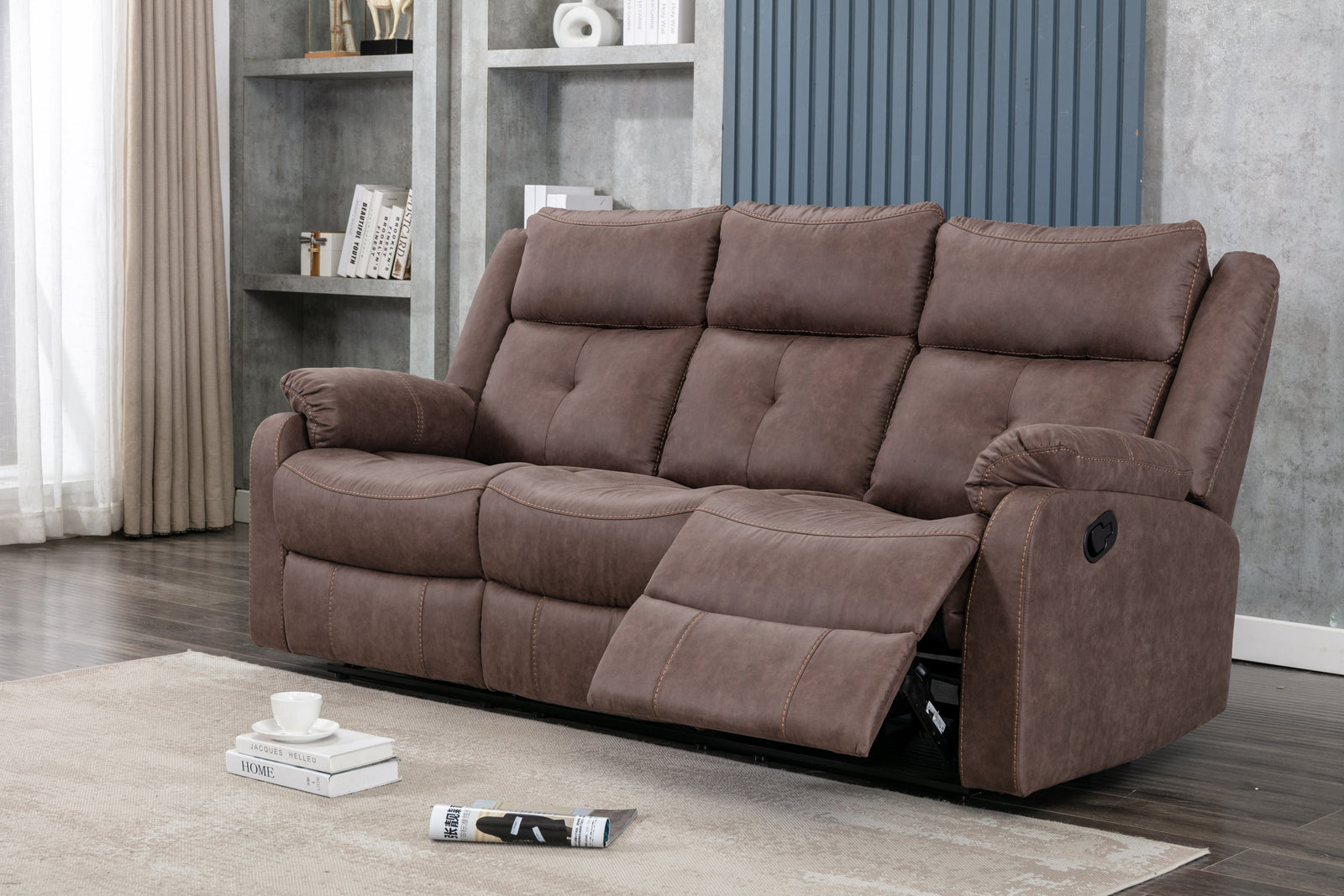 Cavsey 3 Seater Sofa Chestnut Brown (Recliner)