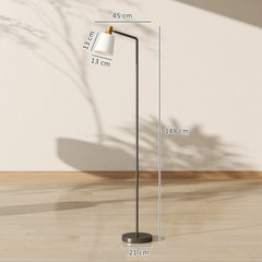 HOMCOM Floor Lamp with 350° Rotatable Head, Modern Standing Lamp with 3000K/4000K/6500K Colour Temperatures for Living Room Bedroom Office, Black