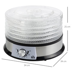 HOMCOM 40-70 degrees C Five-Tray Food Dehydrator