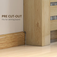 HOMCOM 95.5H x 111Wcm Radiator Cover, with Drawer - Oak