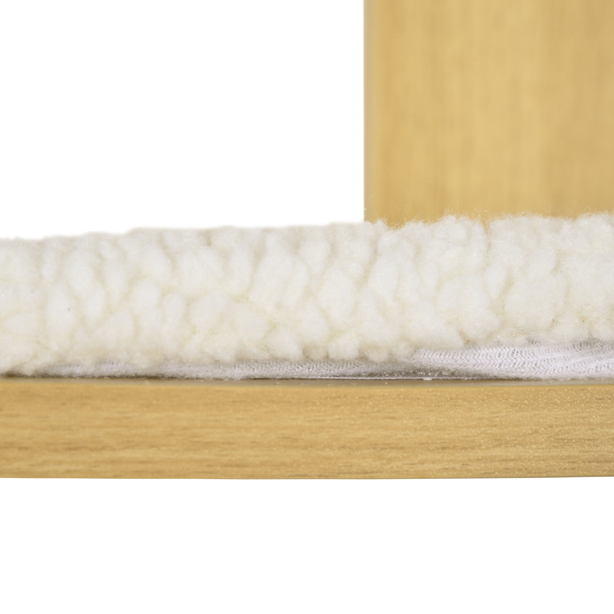 PawHut Four-Layer Wall-Mounted Shelf, with Cushions, Scratching Board - Oak Tone