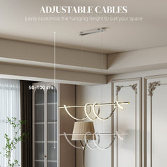 HOMCOM Pendant Light with 3 Colour Temperatures - Silver Tone