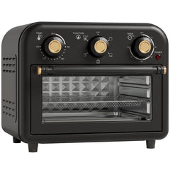 HOMCOM Air Fryer Toaster Oven, Convection Countertop Oven, with Adjustable Temperature and Timer, 12 L, Black