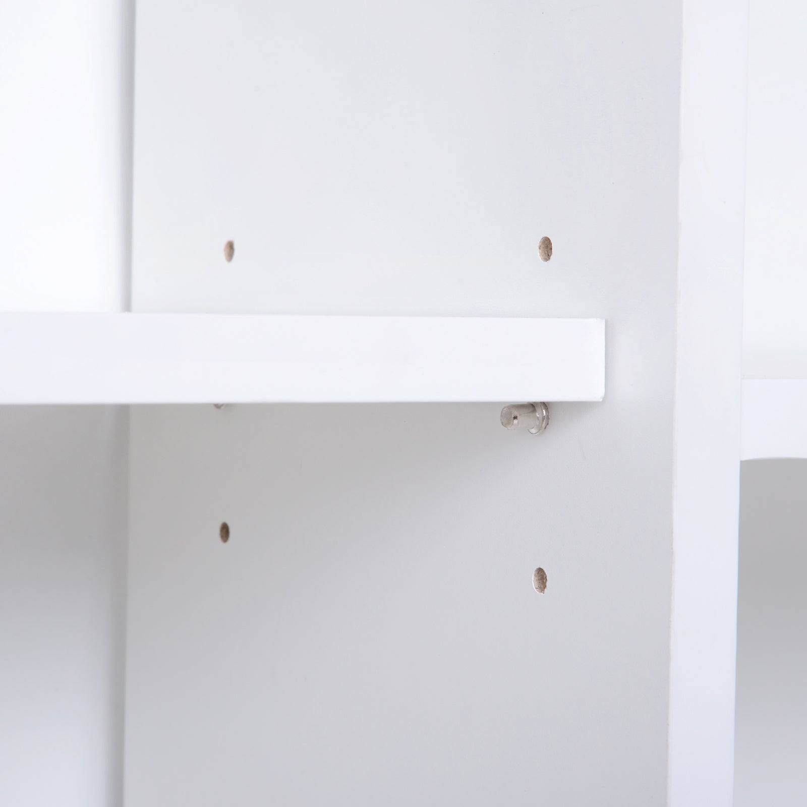 HOMCOM Sideboard Bookshelf Free Standing Bookcase Shelves Unit Display Storage Cabinet w/ Adjustable Shelves, Wooden Leg, Two Doors, White