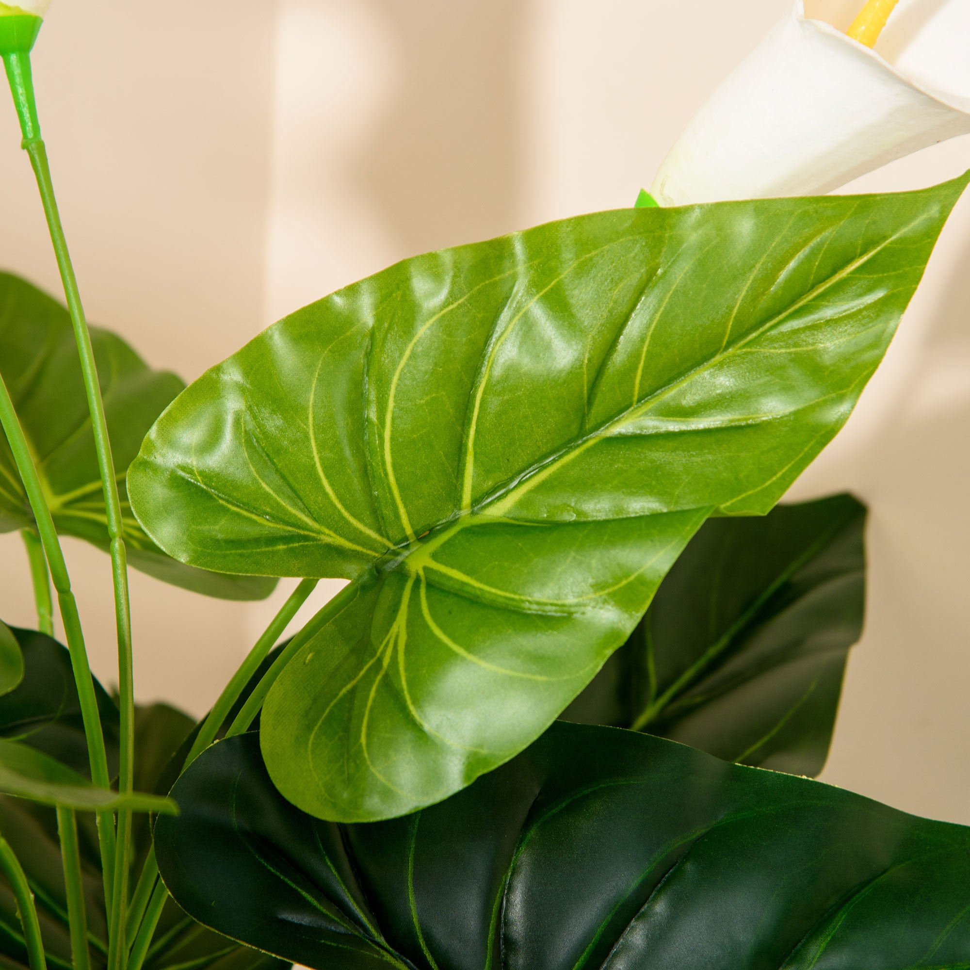 HOMCOM 5ft Artificial Tree, Indoor Fake Eucalyptus with White Tender Tips and Pot, for Home, Office, and Living Room Decor