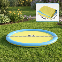 PawHut Dog Splash Pad for Pets Dog Bath Pool Water Game