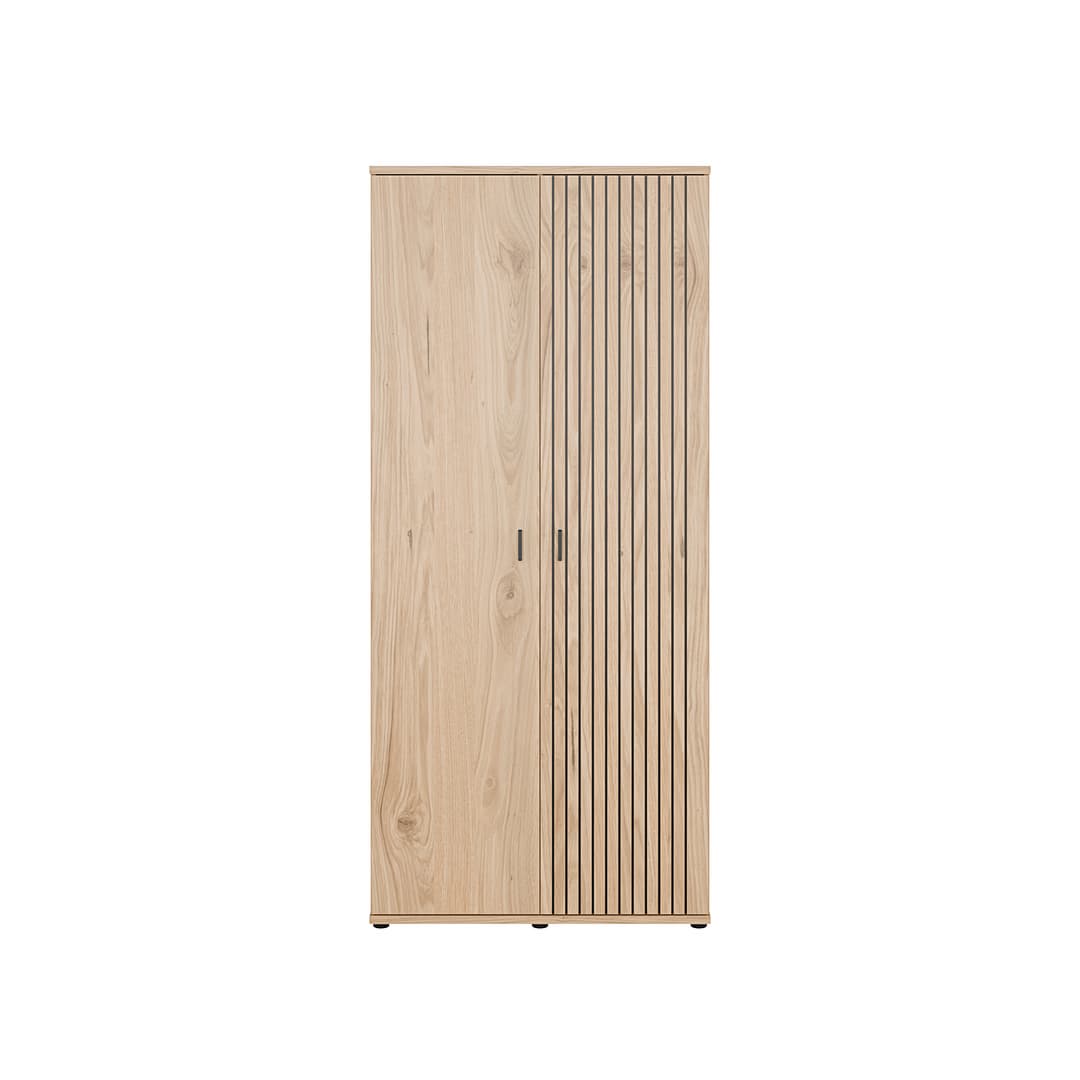 Verniq Hinged Door Wardrobe 90cm in Oak Natural, image 6