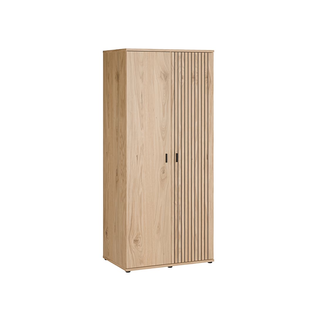Verniq Hinged Door Wardrobe 90cm in Oak Natural, image 3