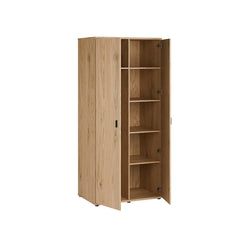 Verniq Hinged Door Wardrobe 90cm in Oak Natural, image 4