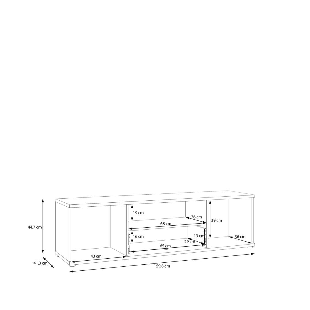 Verniq TV Cabinet 160cm in Oak Natural, image 13