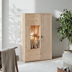 Verniq Display Cabinet 100cm in Oak Natural, image 2