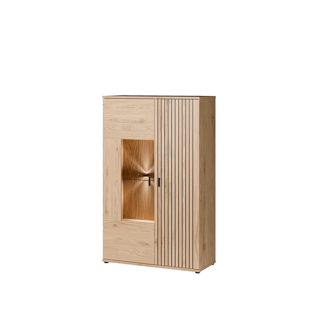 Verniq Display Cabinet 100cm in Oak Natural, image 11