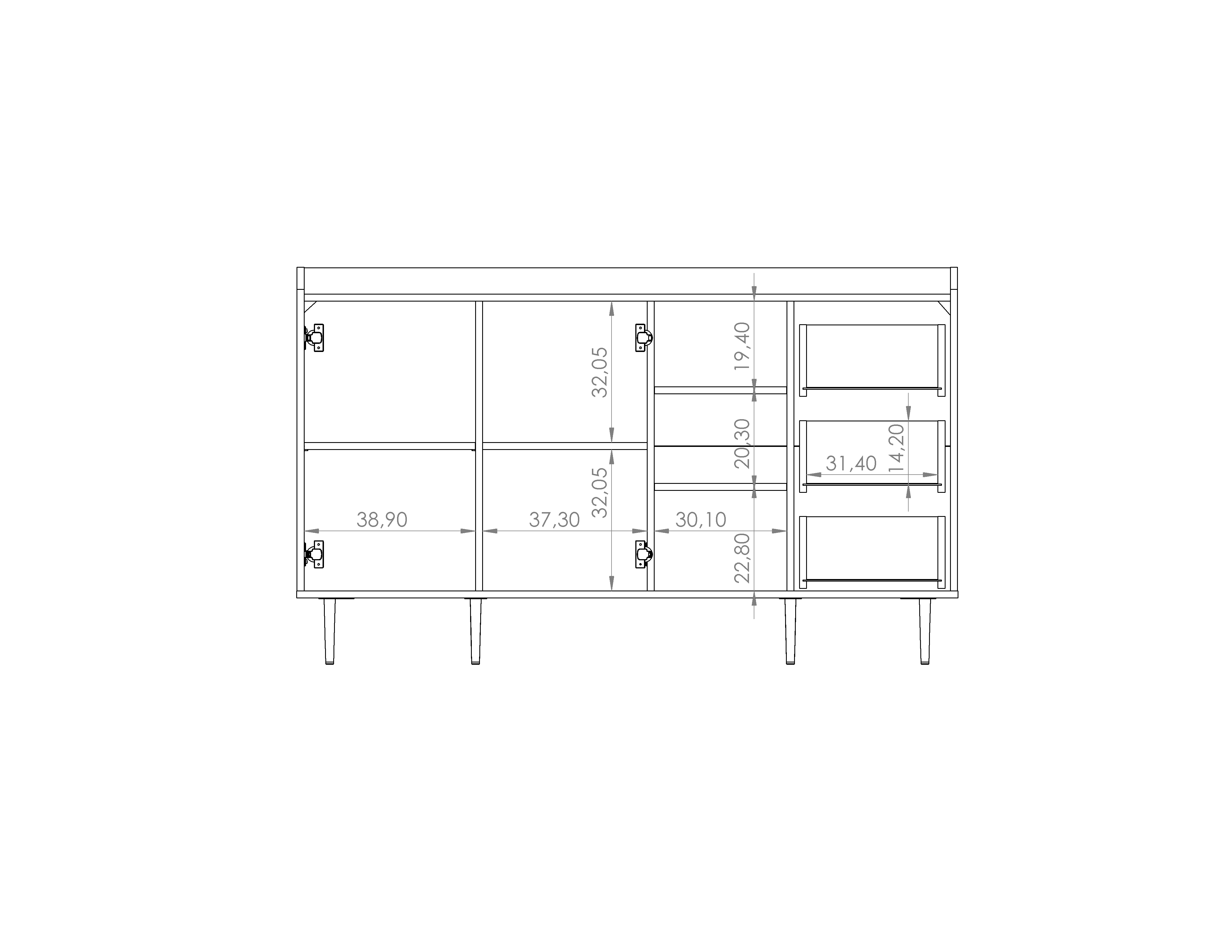 Vasina 01 Sideboard Cabinet 150cm