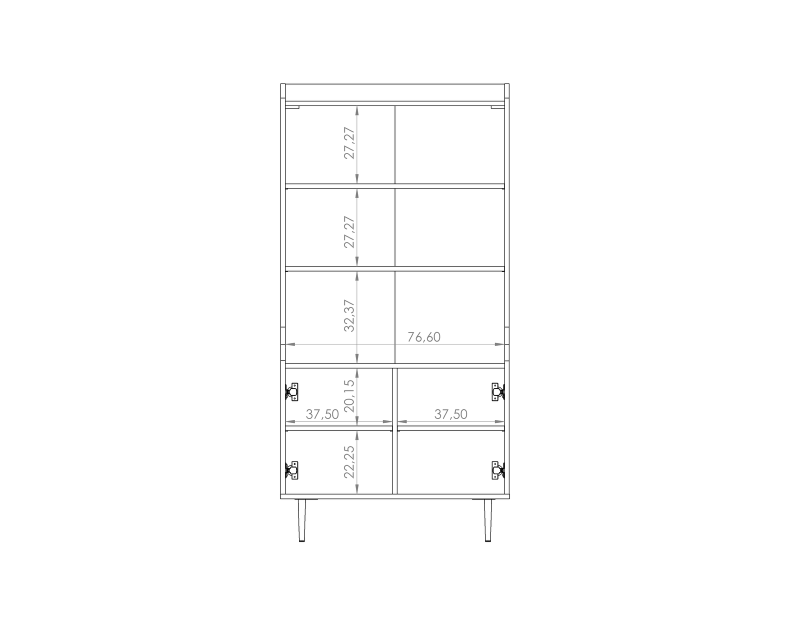 Vasina 06 Bookcase 80cm