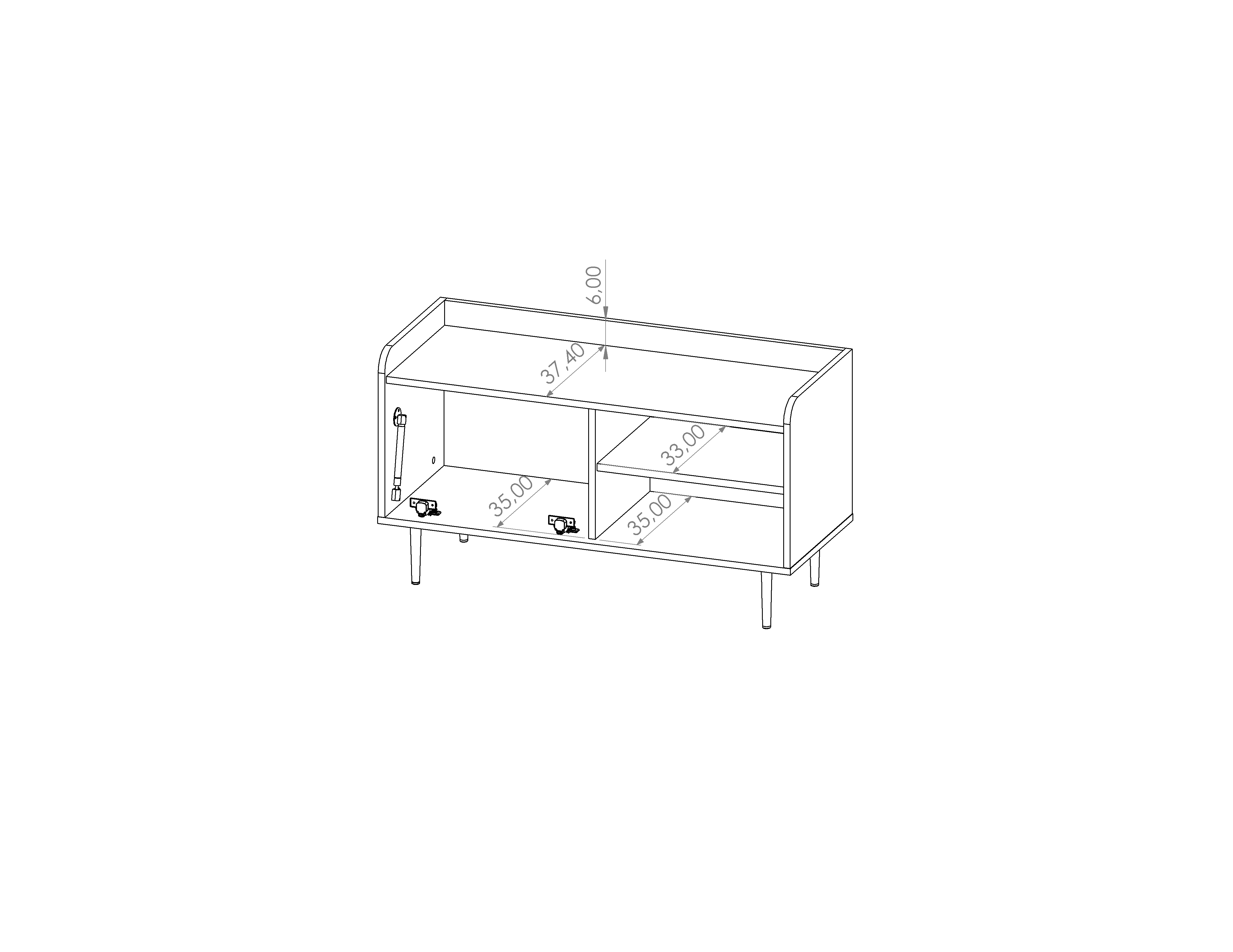 Vasina 07 TV Cabinet 100cm