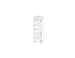 Vasina 09 Tall Display Cabinet 60cm
