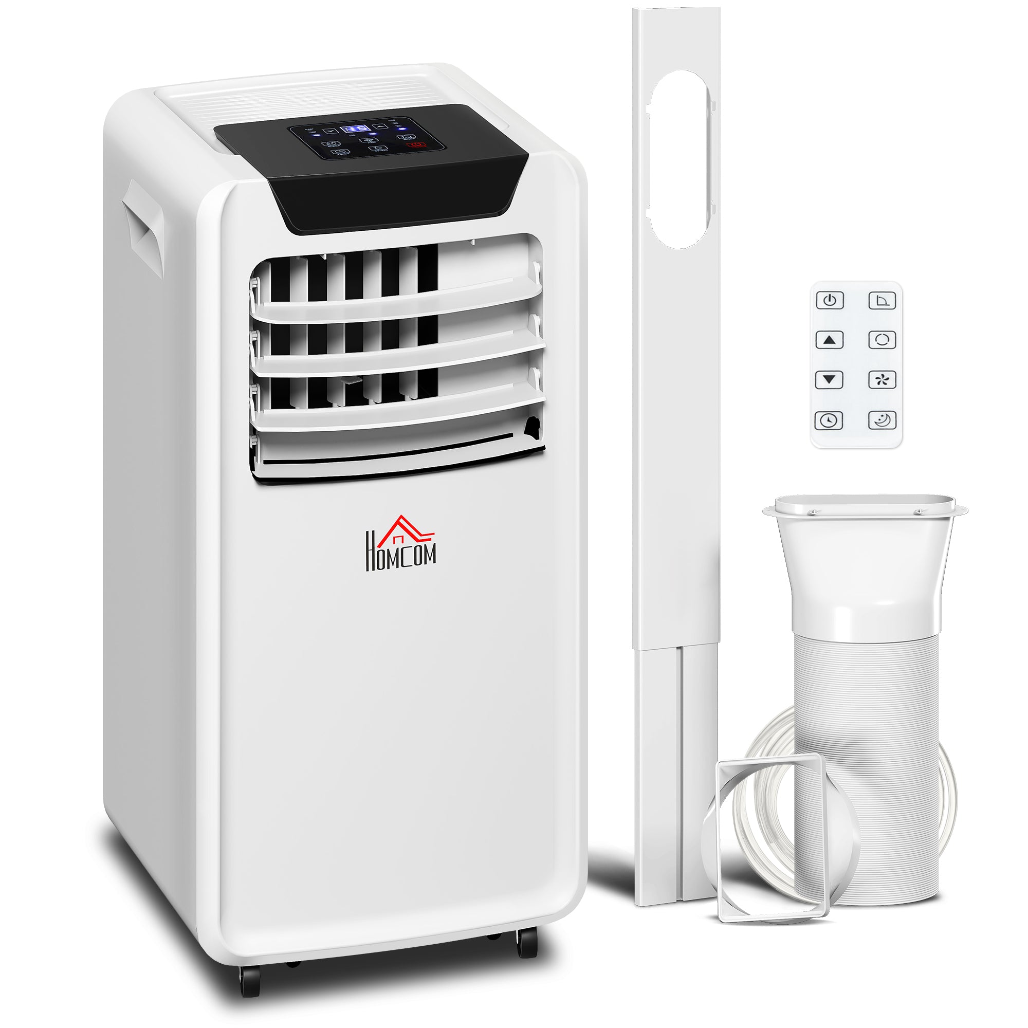 HOMCOM 10000 BTU Air Conditioning Unit, 3-in-1 Portable Air Conditioner, Dehumidifier, Cooling Fan with Remote Control, LED Display, 2 Speeds, 24H Timer, Window Venting Kit, 30m√Ç¬≤