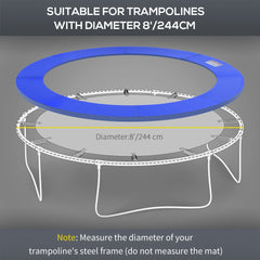HOMCOM a244cm Trampoline Pad Pads Replacement Trampoline Accessories Safety Surround Pads Padding - 8ft Blue