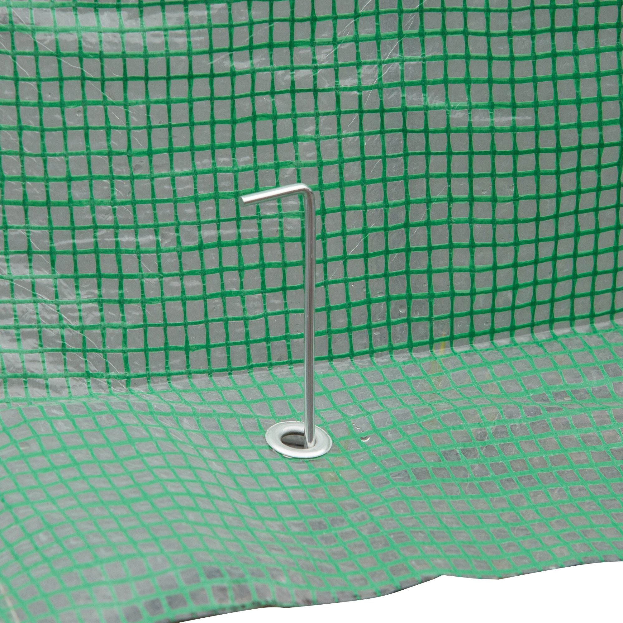 Outsunny Pop-up Small Greenhouse, Outdoor Walk-in Tomato Greenhouse with Carrying Bag, PE Cover, Steel Frame, Green, 2.4L x 1.8W x 2.4H m