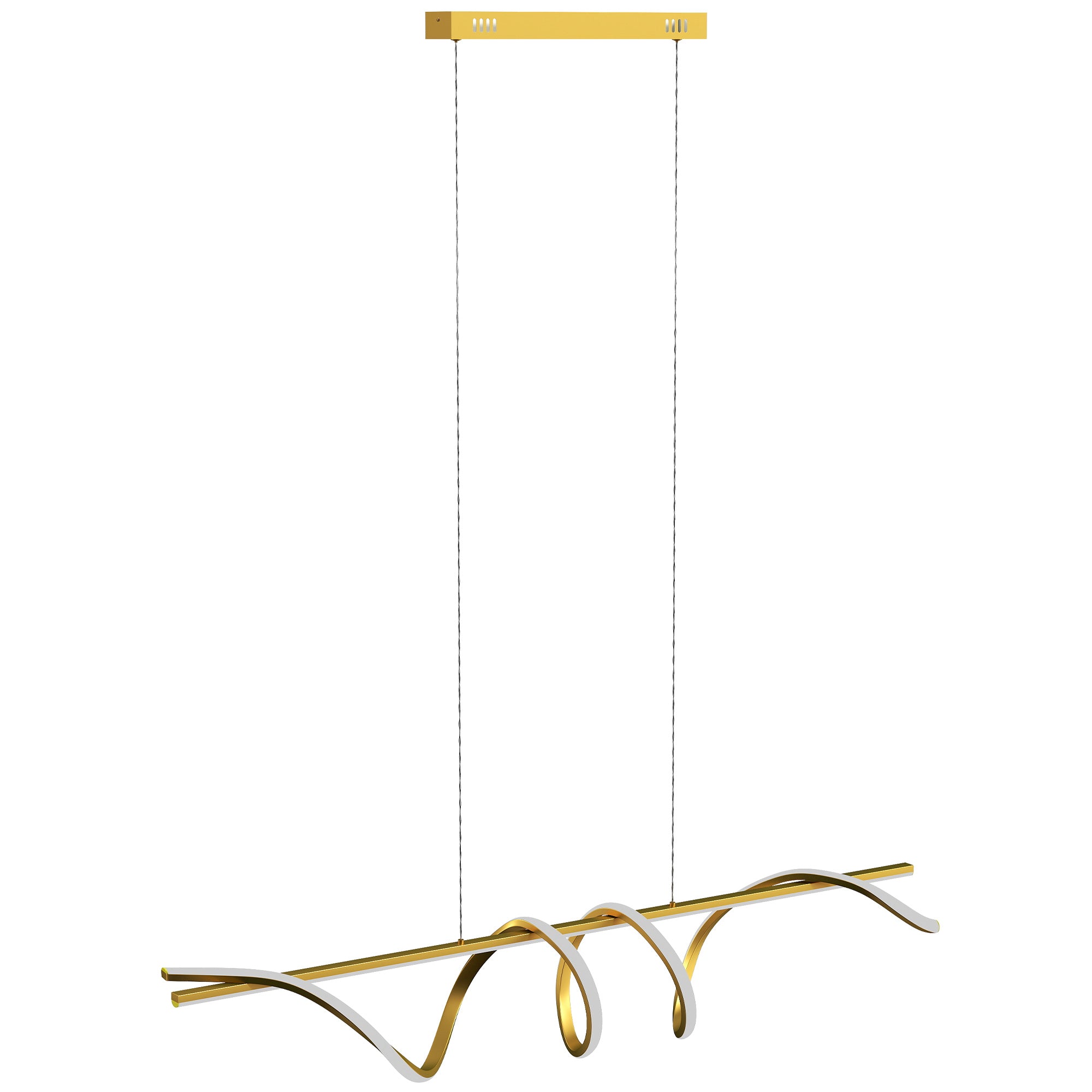 HOMCOM Pendant Light with 3 Colour Temperatures - Gold Tone