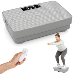 Vibration Plate Exercise Machine with Gravity Sensor and Remote Control-Grey