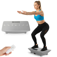 Vibration Plate Exercise Machine with Gravity Sensor for Home-Grey