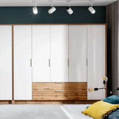 Vienna Hinged Door Wardrobe 255cm in White, image 3