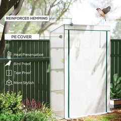 Outsunny Four-Tier Mini Greenhouse - Green/White