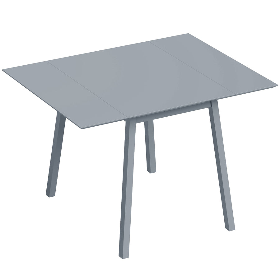 HOMCOM Solid Wood Folding Dining Table, Drop Leaf Table for 2-4 People,  Rectangle Kitchen Table