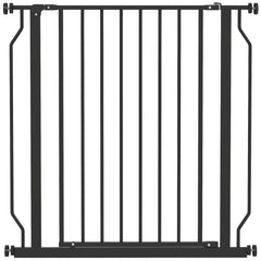 PawHut Extra Wide Dog Gate, with Door Pressure, for Doorways, Hallways, Staircases - Black